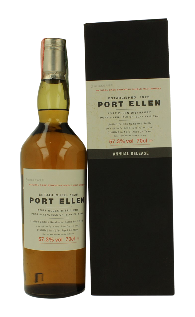 PORT ELLEN THIRD ANNUAL RELEASE 24YO 57.3% 1979 LC 70CL
