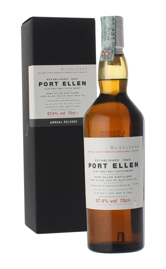 PORT ELLEN FIFTH ANNUAL RELEASE 25YO 57.4% 1979 LC 70CL