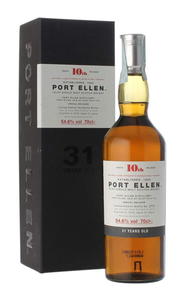 PORT ELLEN TENTH ANNUAL RELEASE 31YO 54.6% 1978 LC 70CL