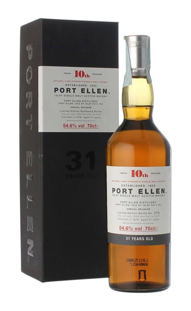 PORT ELLEN TENTH ANNUAL RELEASE 31YO 54.6% 1978 LC 70CL