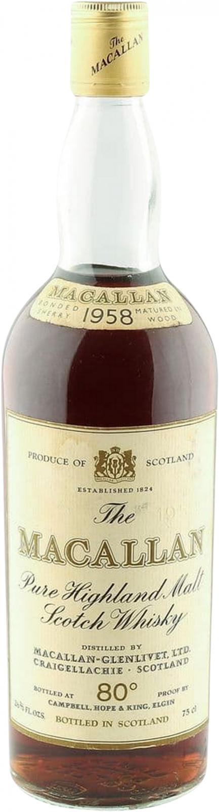 MACALLAN 1958 SHERRY CASK 75CL
