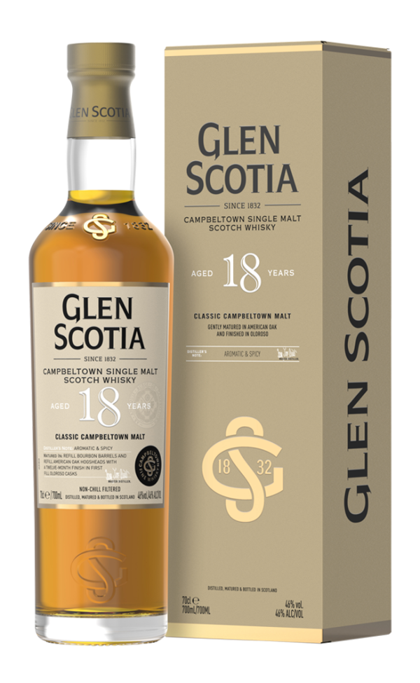 GLEN SCOTIA 18 YEAR OLD SINGLE MALT SCOTCH WHISKY 70CL
