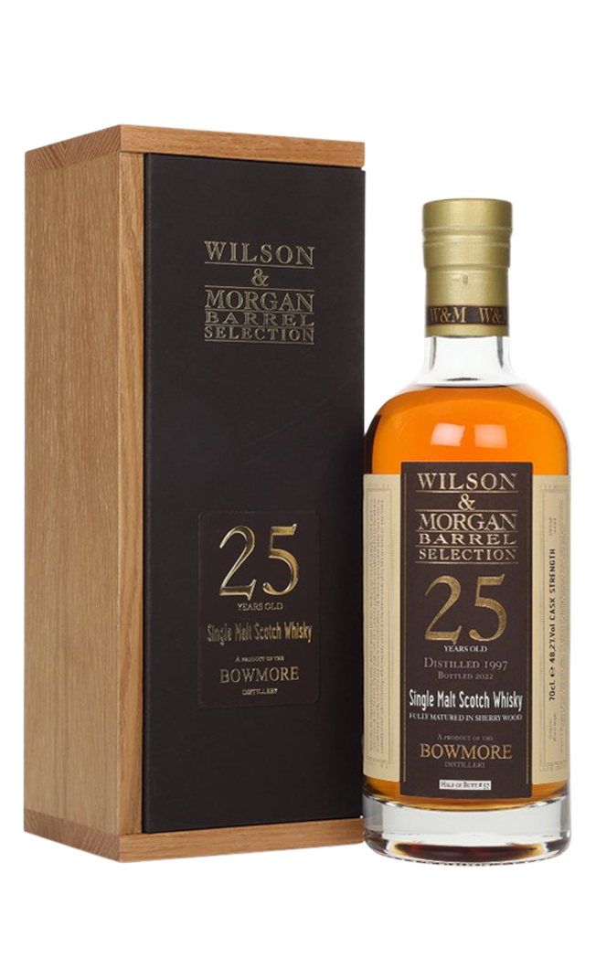 W&M BOWMORE 25 YO 1997-22 FULY MAT IN SHERRY WOOD#57 70CL