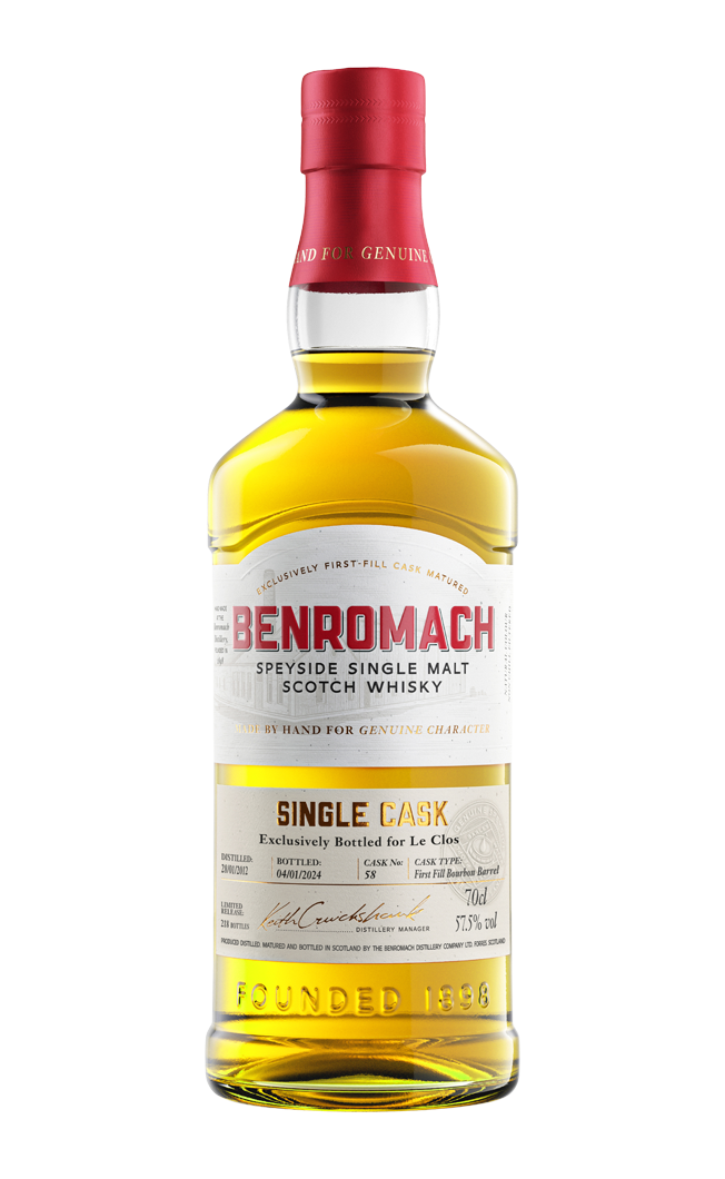 BENROMACH 1ST FILL BOURBON BARREL CASK 58 70CL